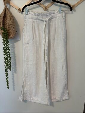 Rewash Off-White Drawstring Cotton Pants